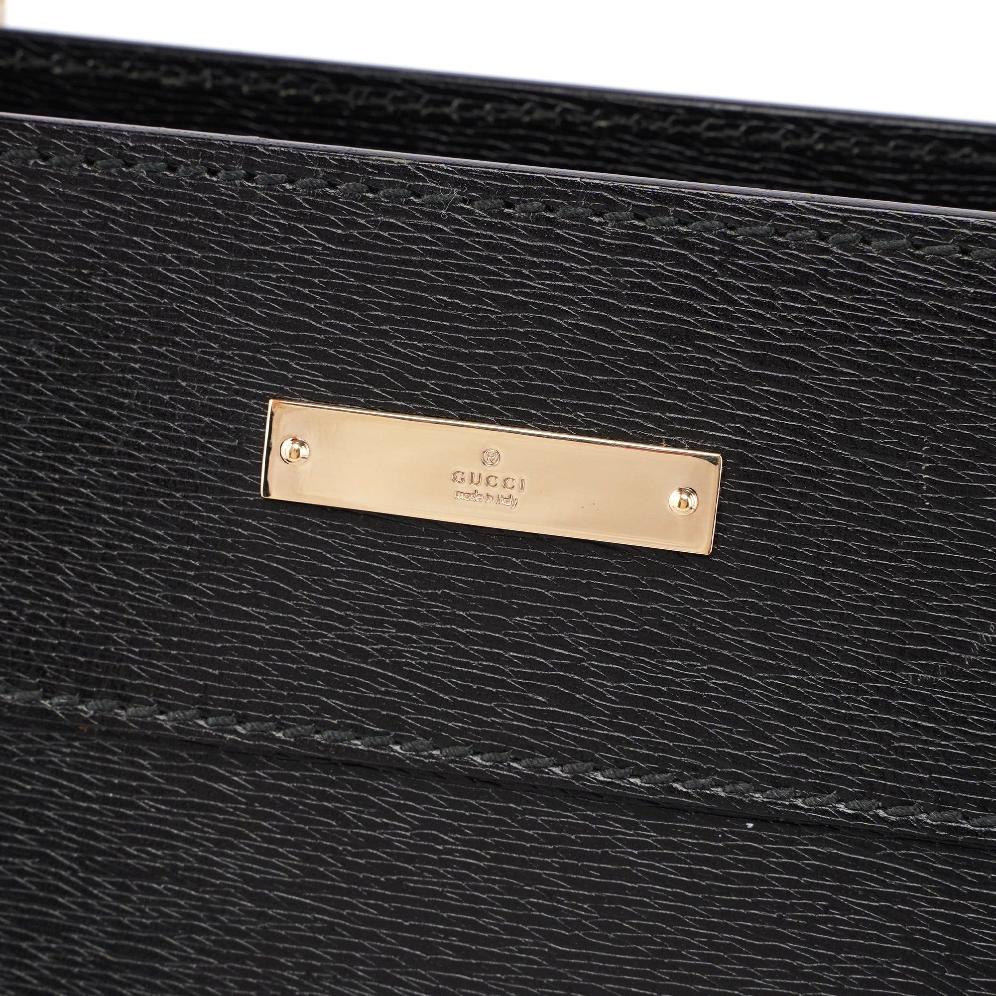 Black Leather Tote Bag