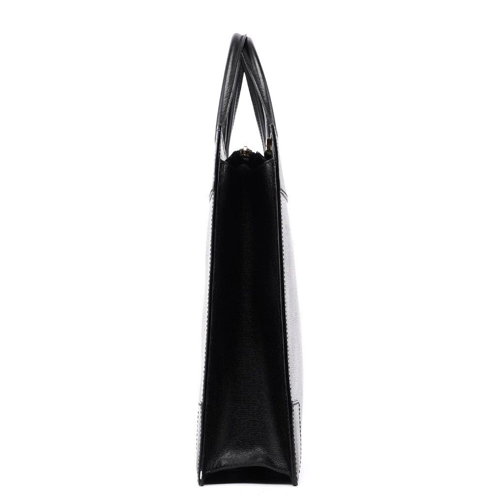 Black Leather Tote Bag