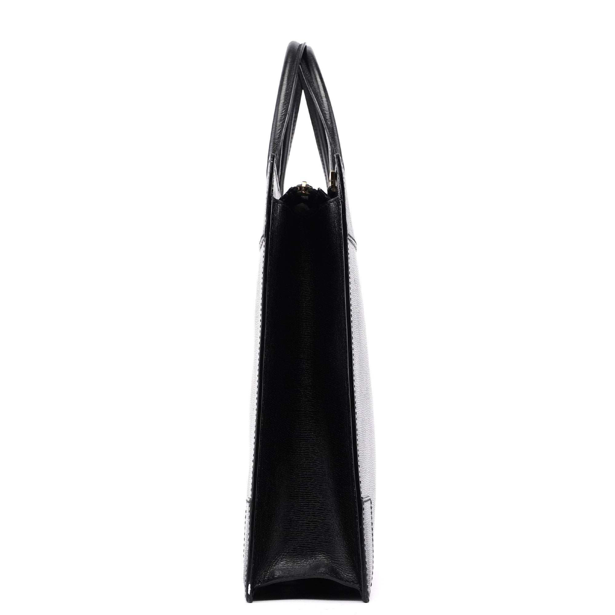 Black Leather Tote Bag