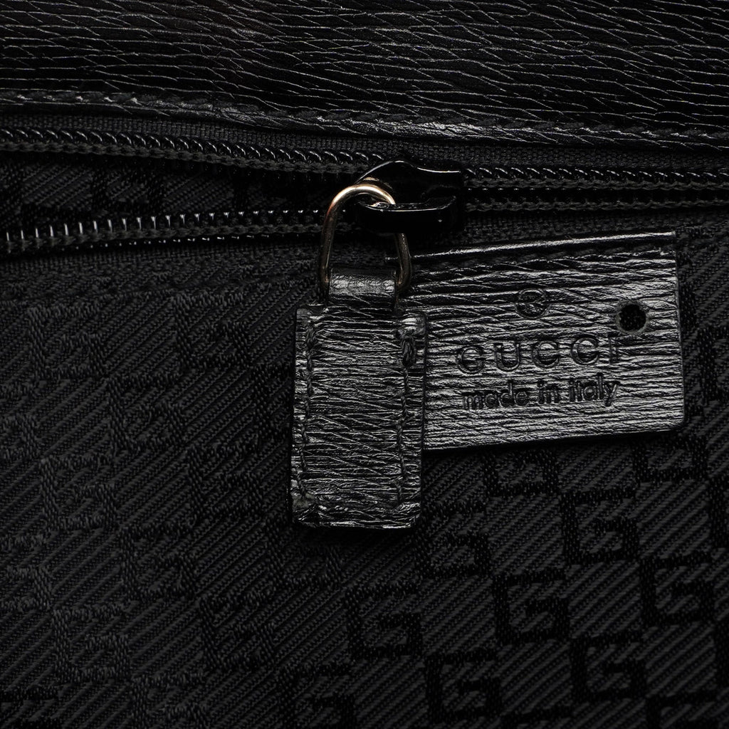 Black Leather Tote Bag
