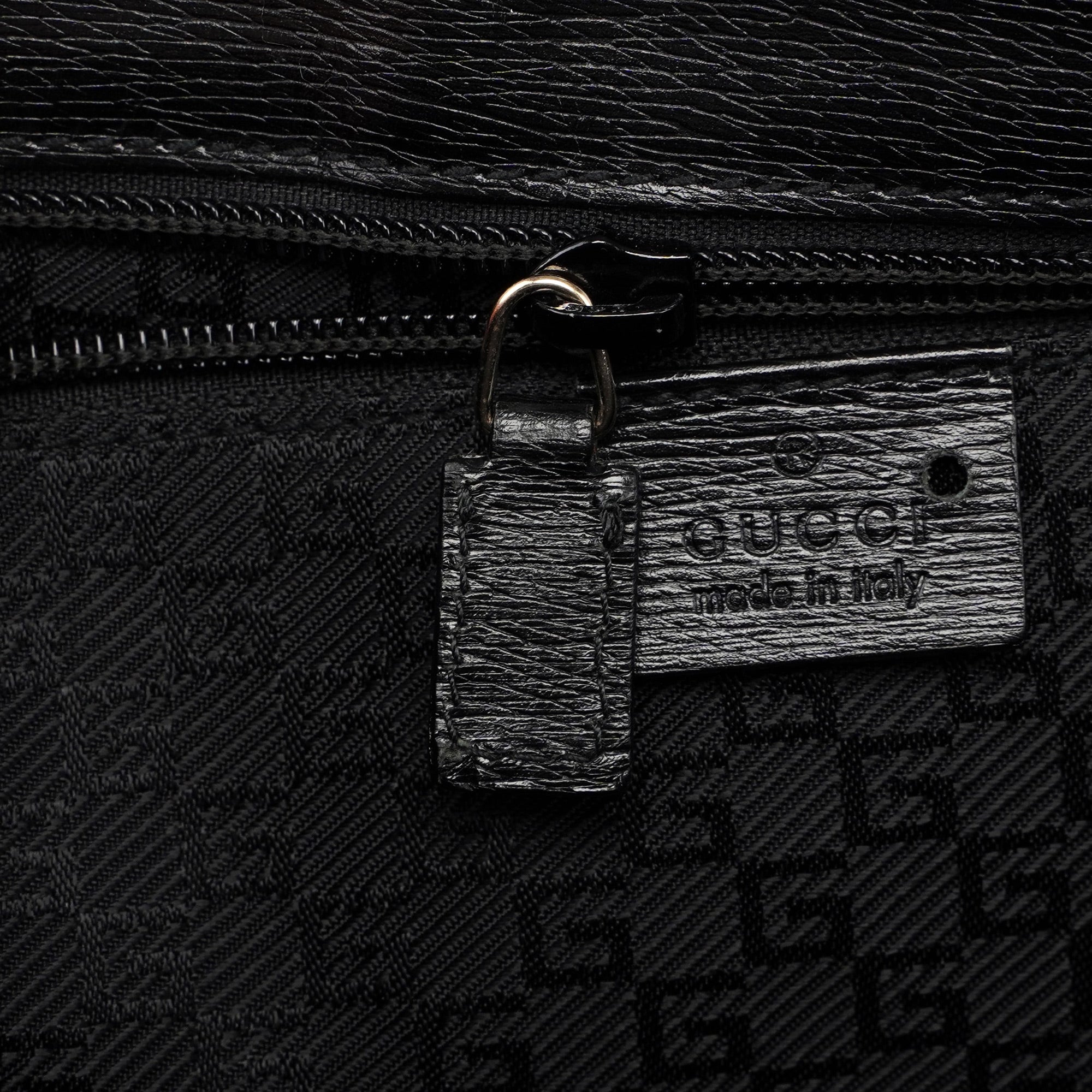 Black Leather Tote Bag