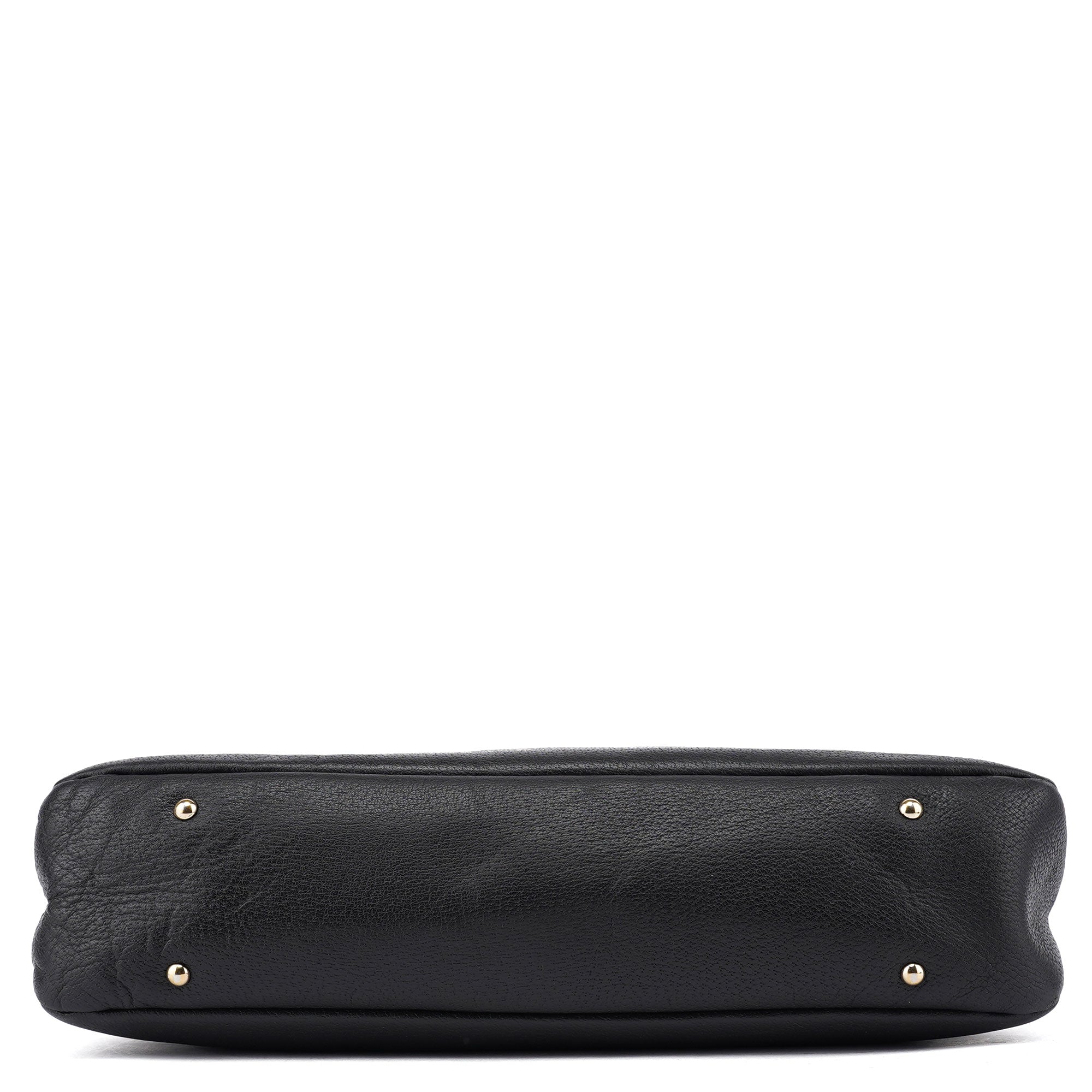 Black Leather Tote Bag