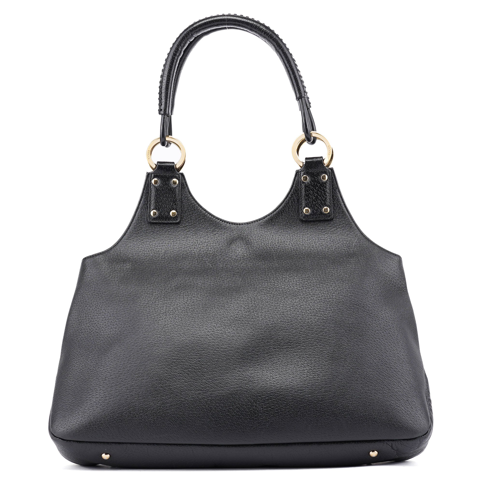 Black Leather Tote Bag