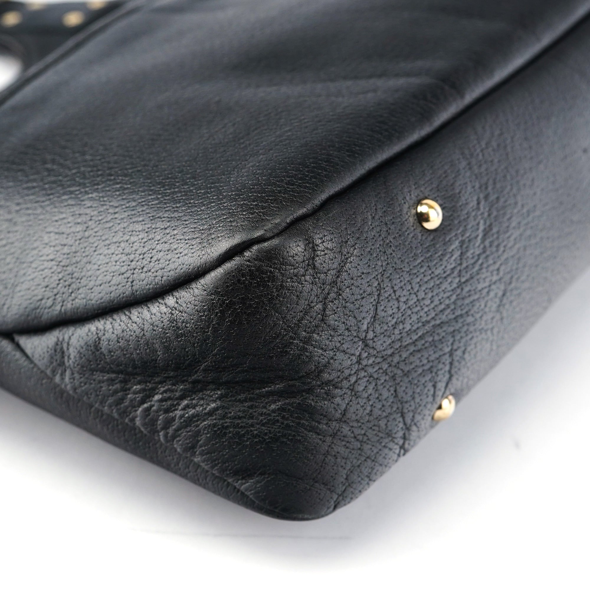 Black Leather Tote Bag
