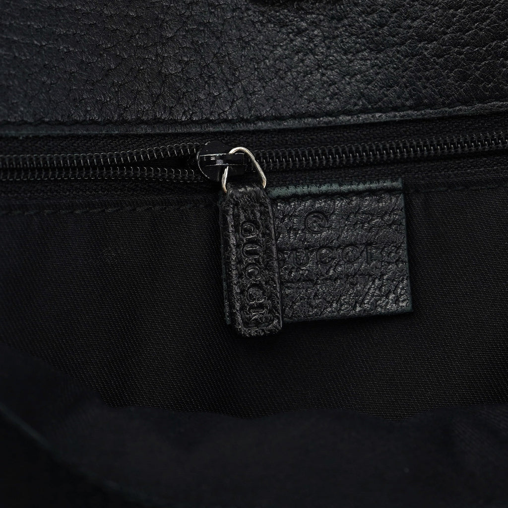 Black Leather Tote Bag