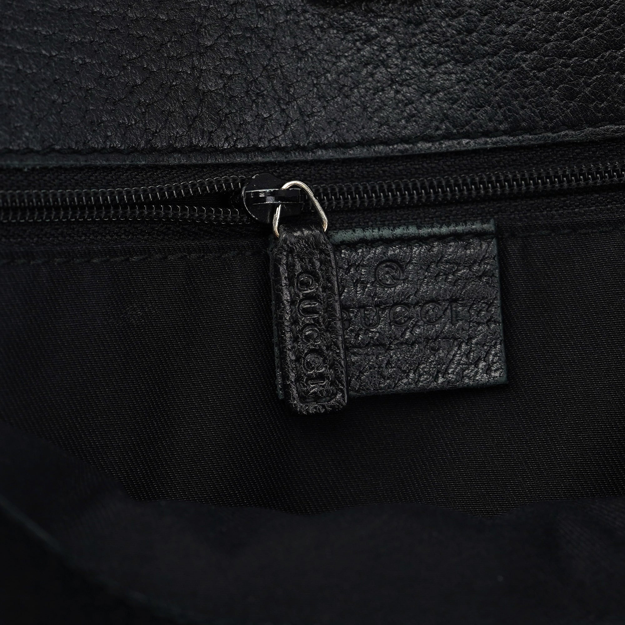 Black Leather Tote Bag