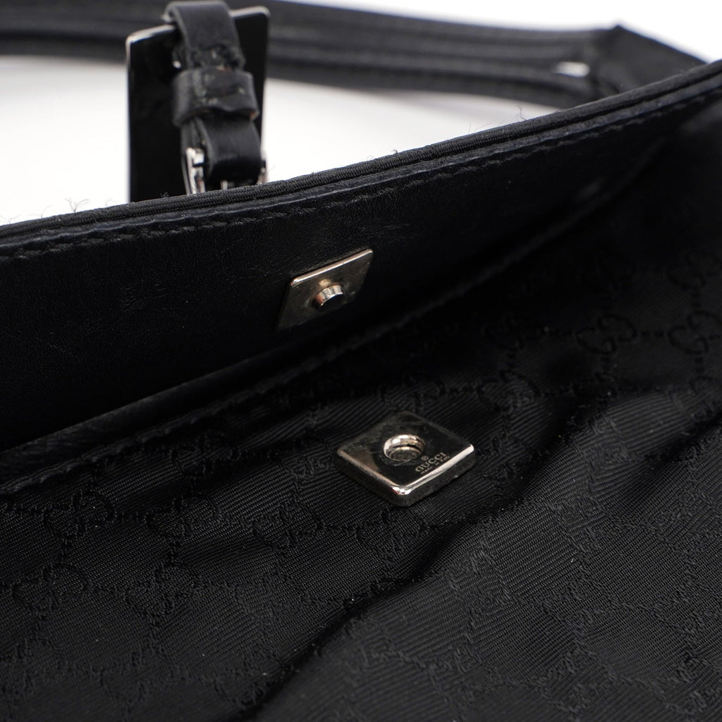 Black Micro GG Hobo Shoulder Bag