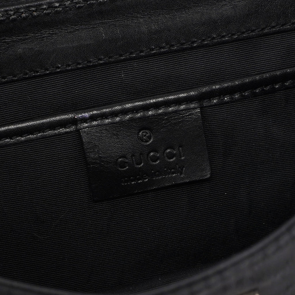 Black Micro GG Hobo Shoulder Bag
