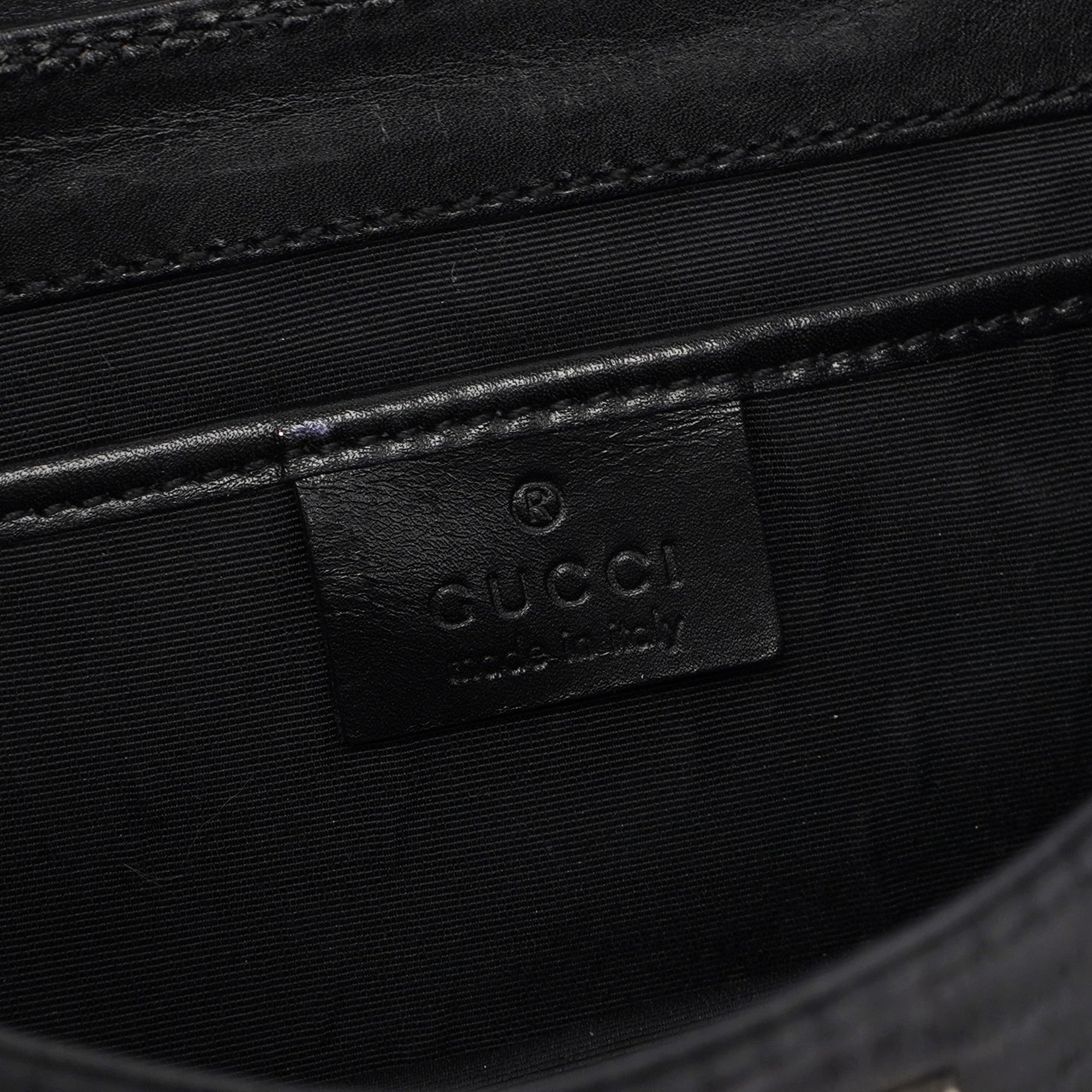 Black Micro GG Hobo Shoulder Bag