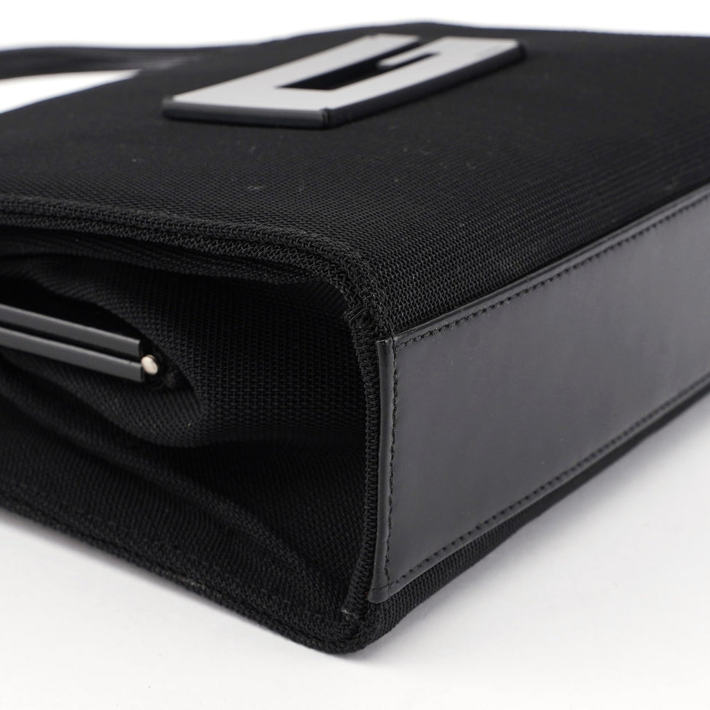 Black Nylon Square G Handbag