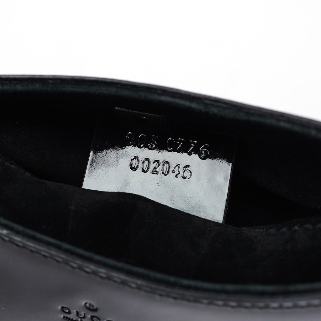 Black Patent Leather Bamboo Shoulder Bag