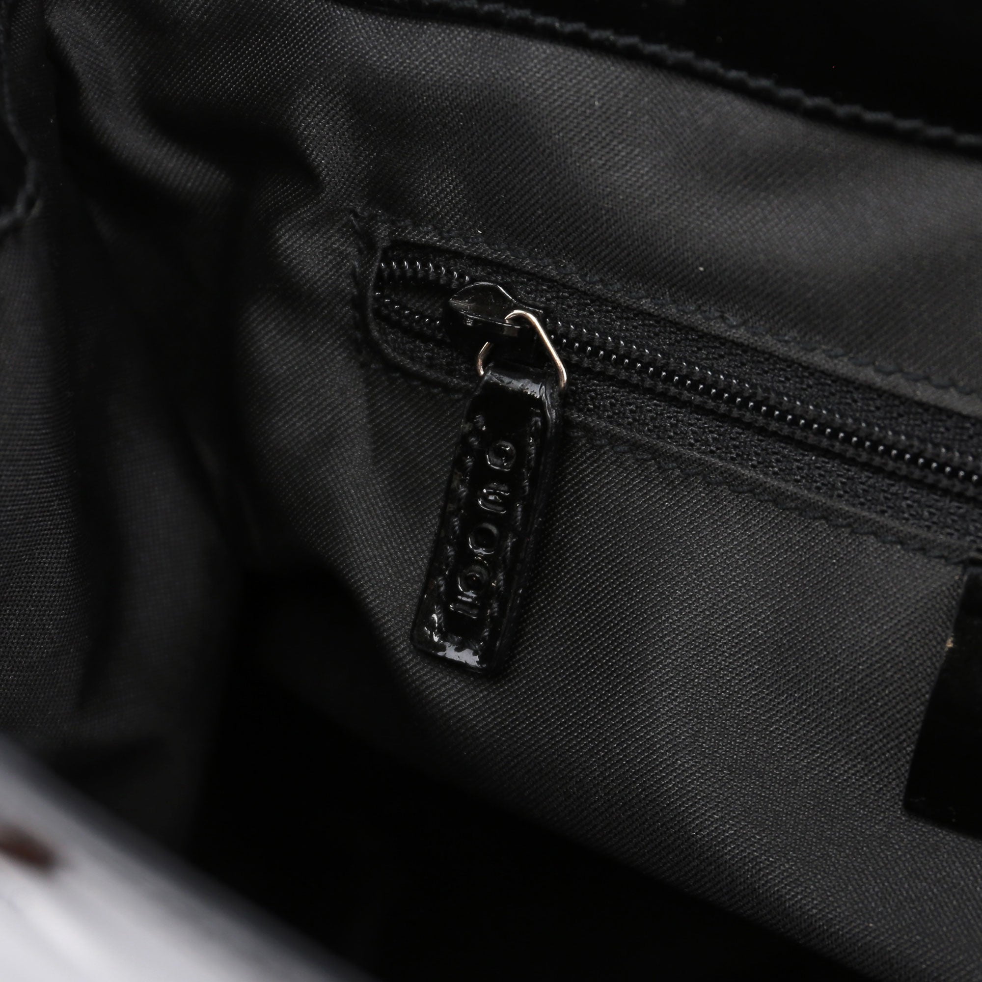 Black Patent Leather Bamboo Tote