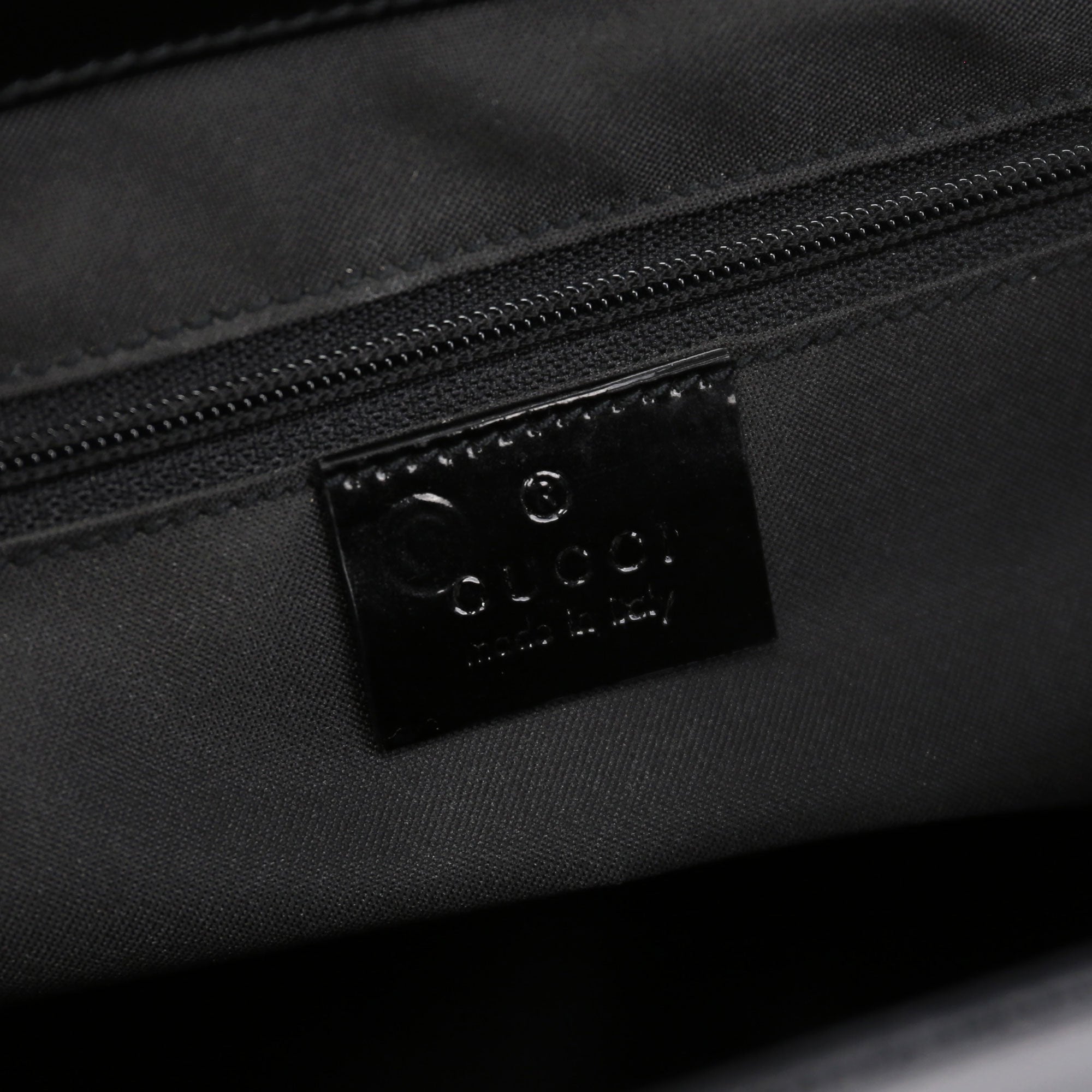 Black Patent Leather Bamboo Tote
