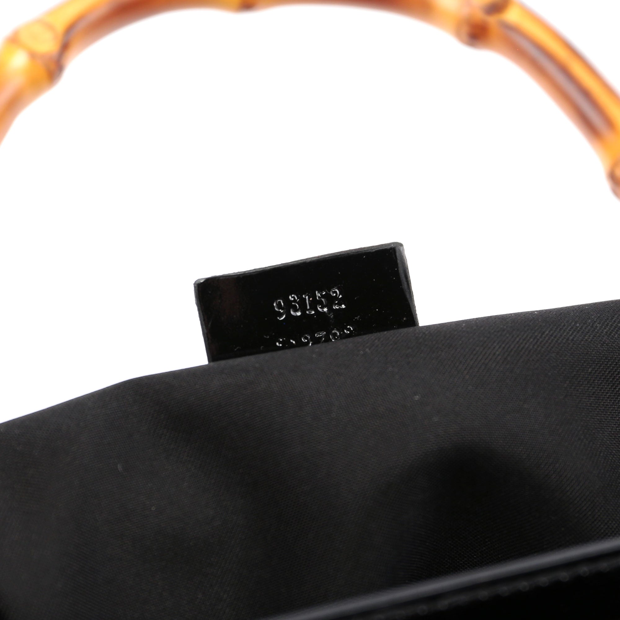 Black Patent Leather Bamboo Tote