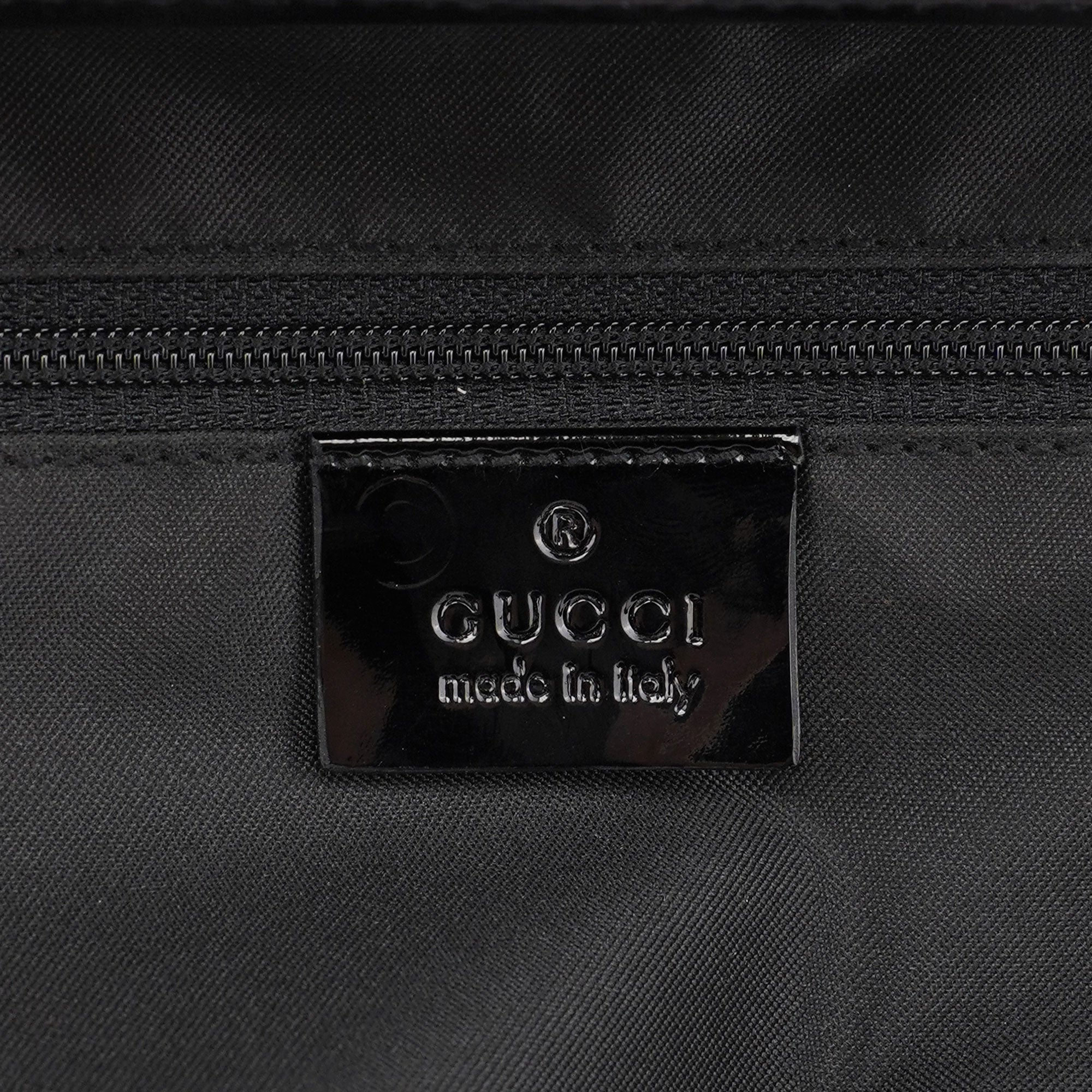 Black Patent Leather Bamboo Tote