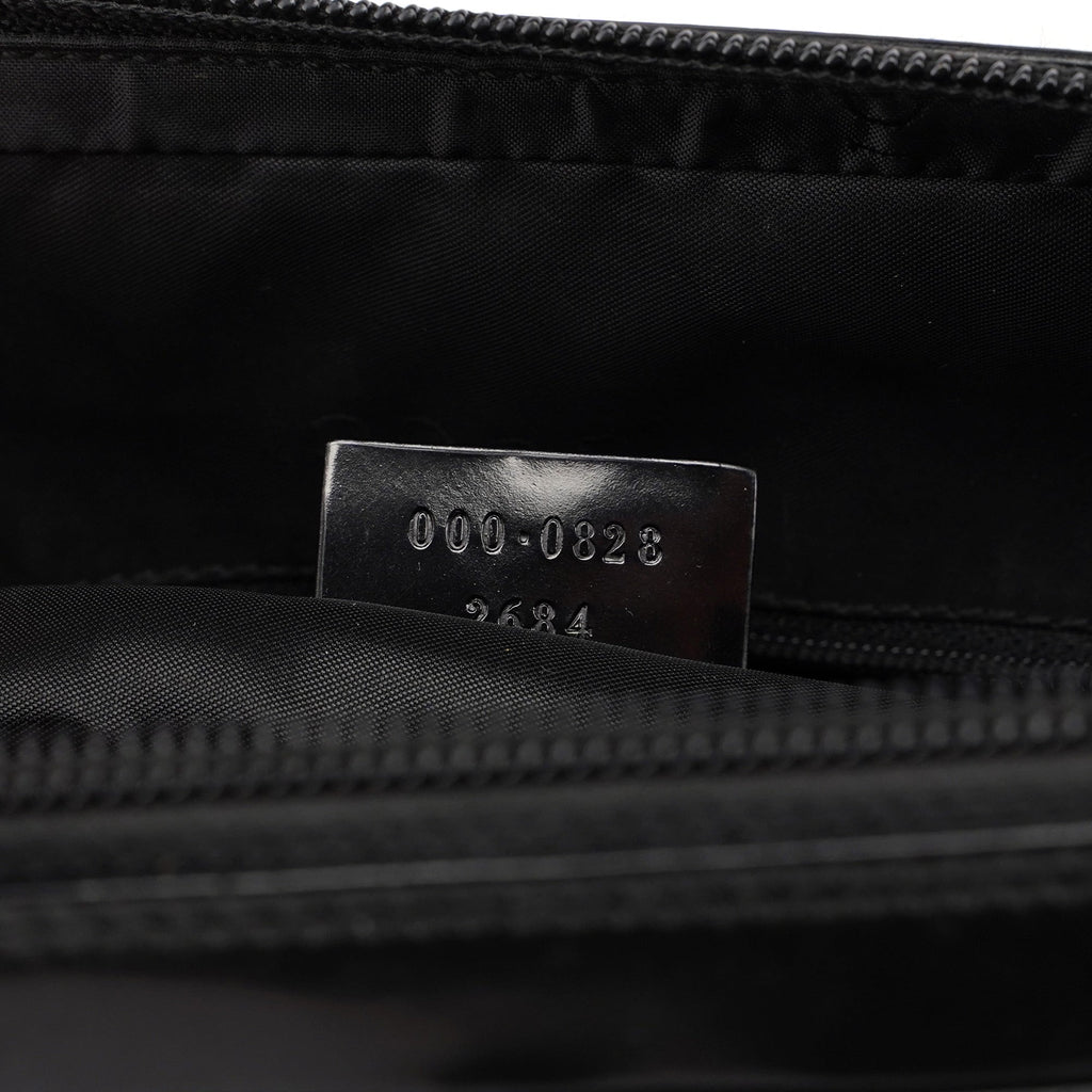 Black Patent Leather Bamboo Tote
