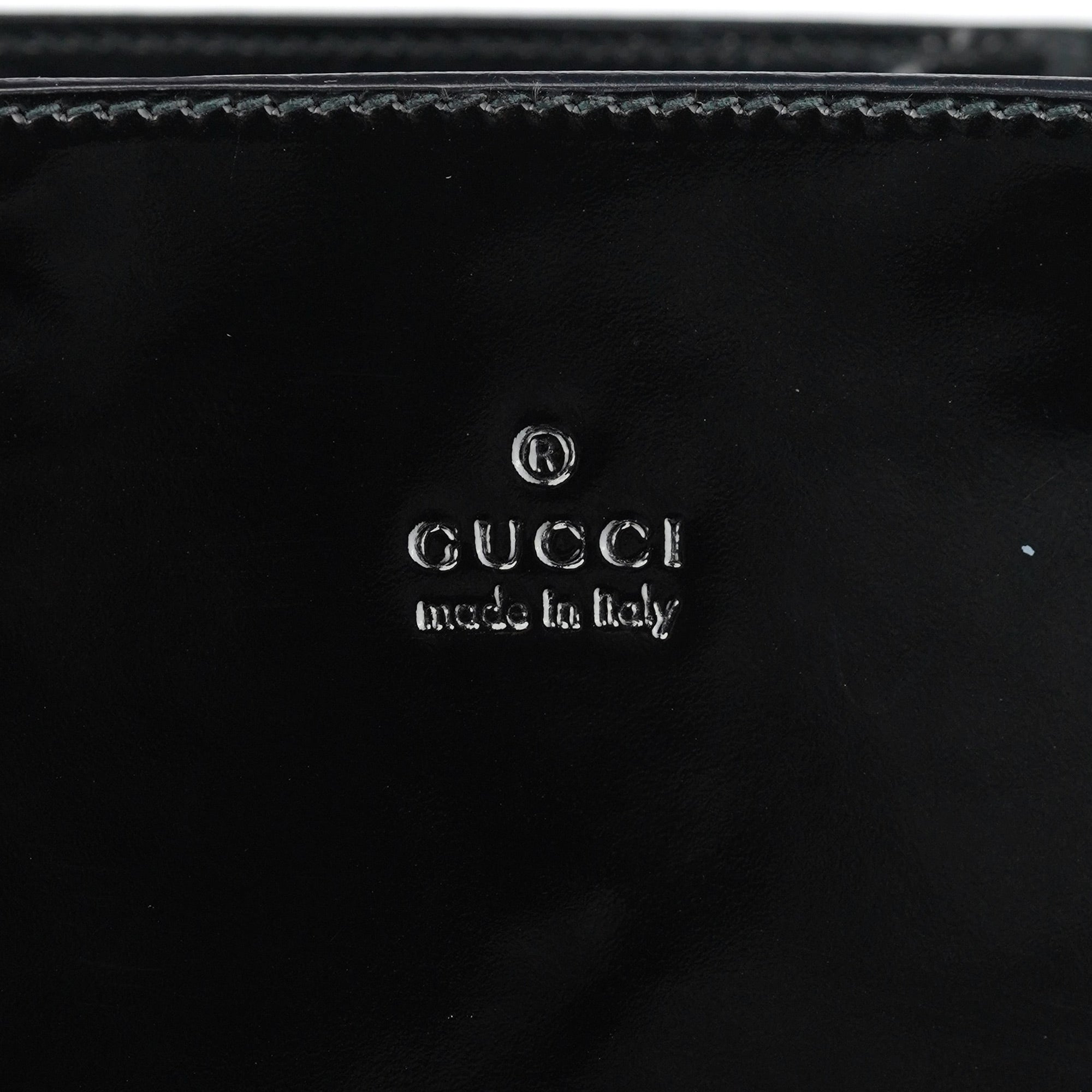 Black Patent Leather Bamboo Tote Bag