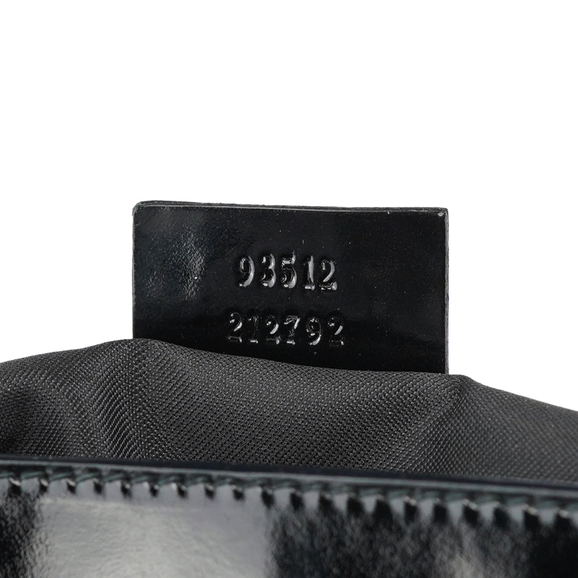 Black Patent Leather Bamboo Tote Bag