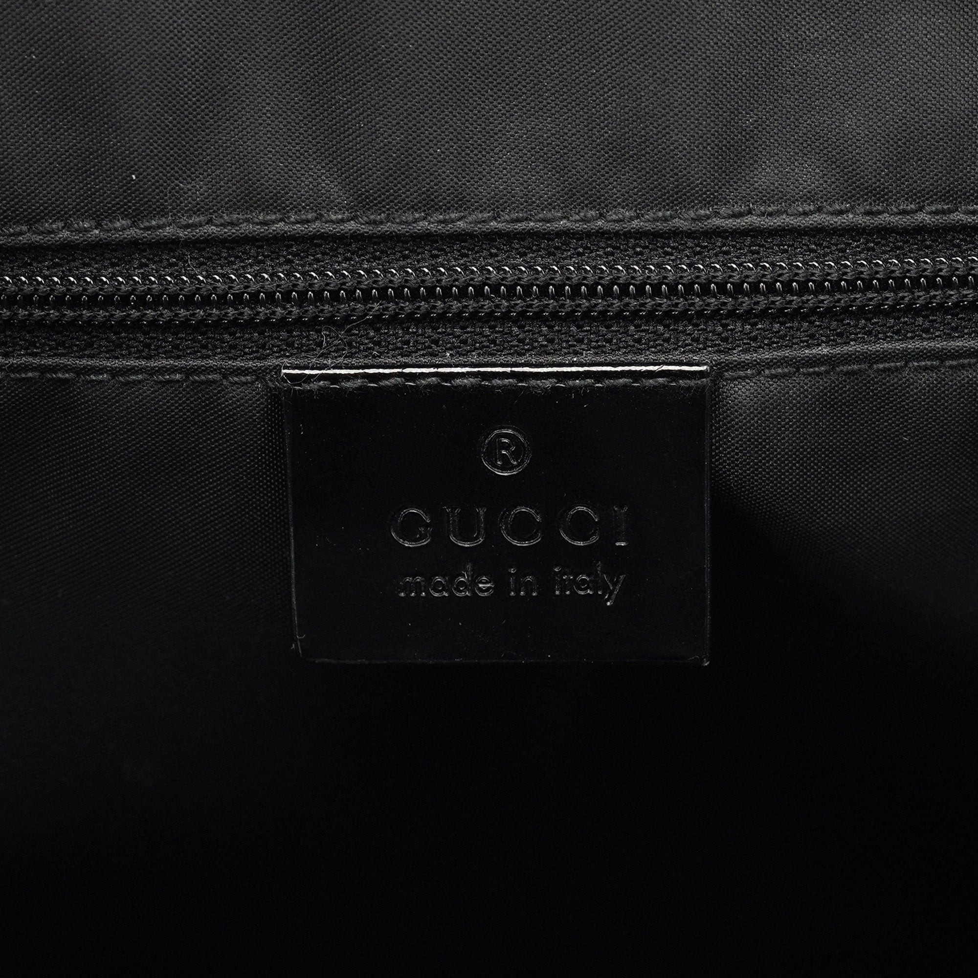 Black Patent Leather Bamboo Tote Bag