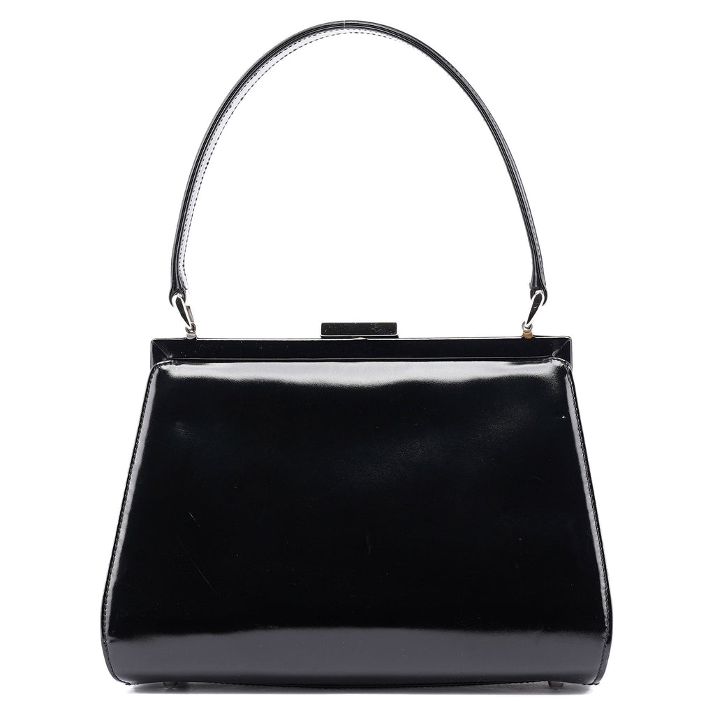 Black Patent Leather Clutch Shoulder Bag