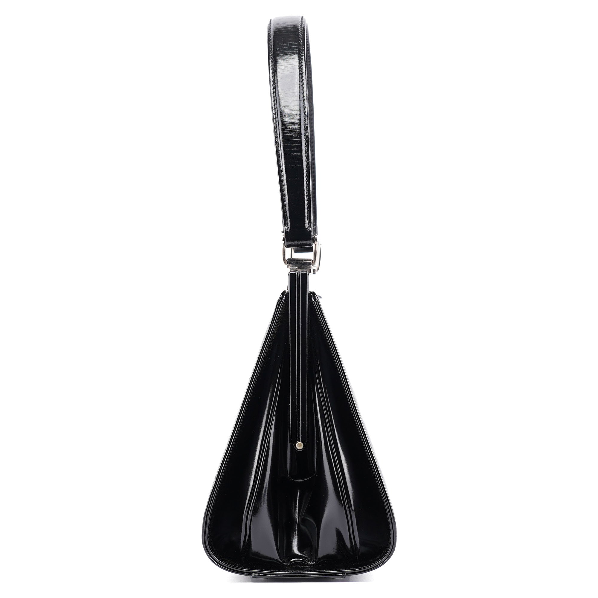 Black Patent Leather Clutch Shoulder Bag