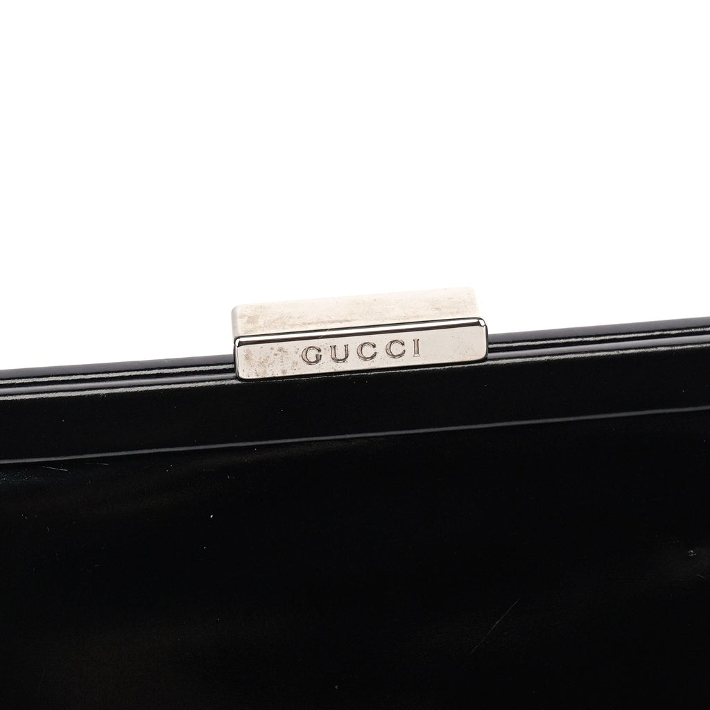 Black Patent Leather Clutch Shoulder Bag