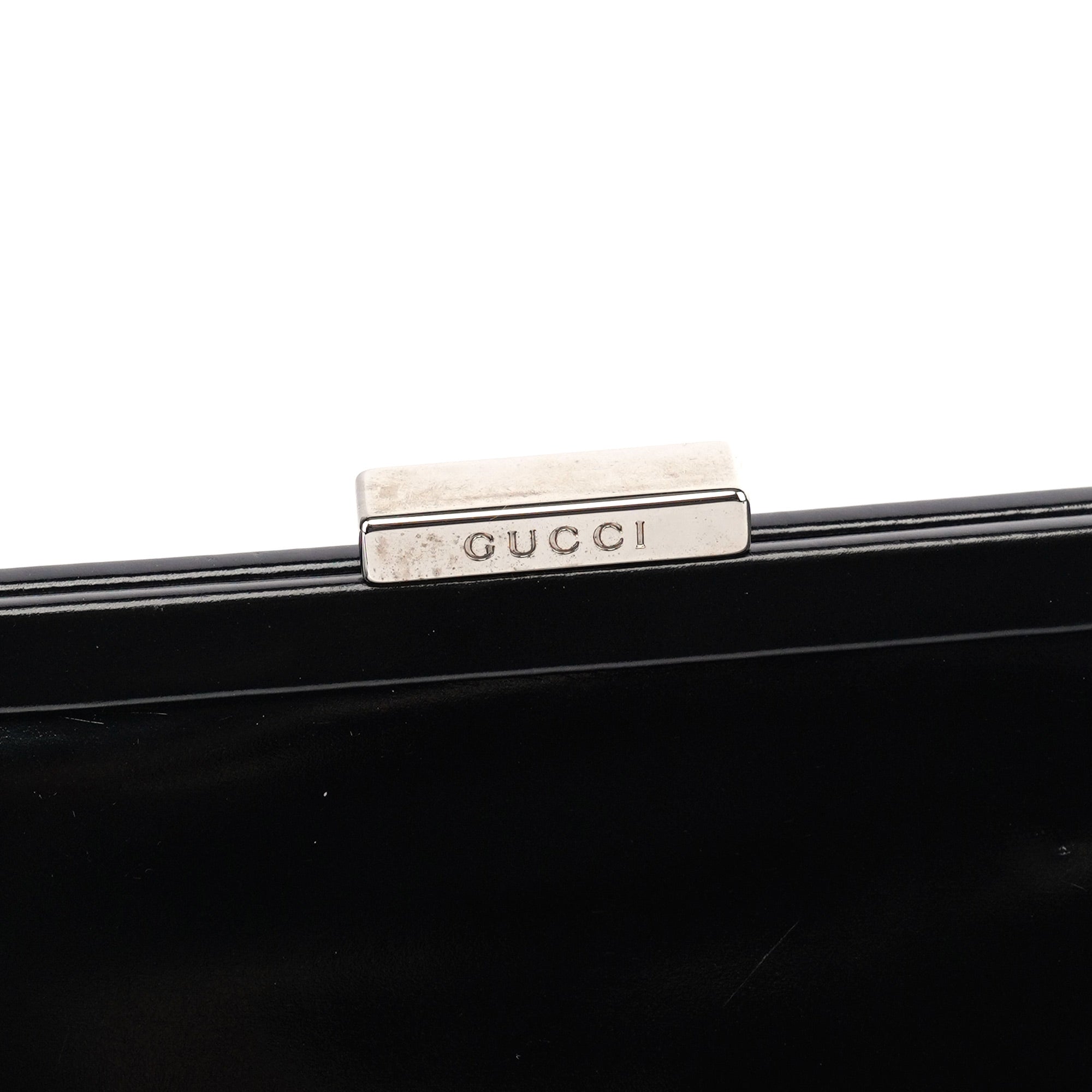 Black Patent Leather Clutch Shoulder Bag