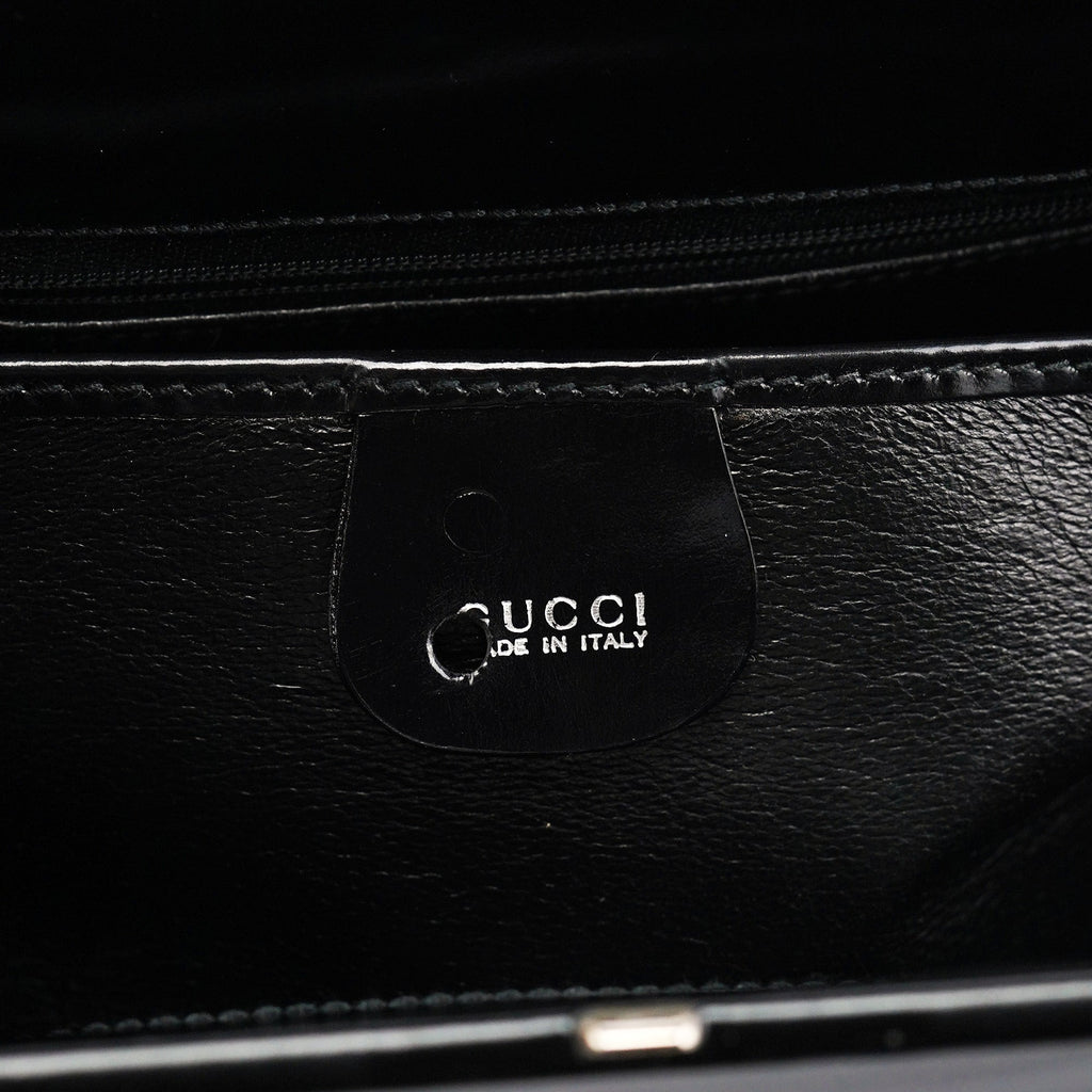 Black Patent Leather Clutch Shoulder Bag