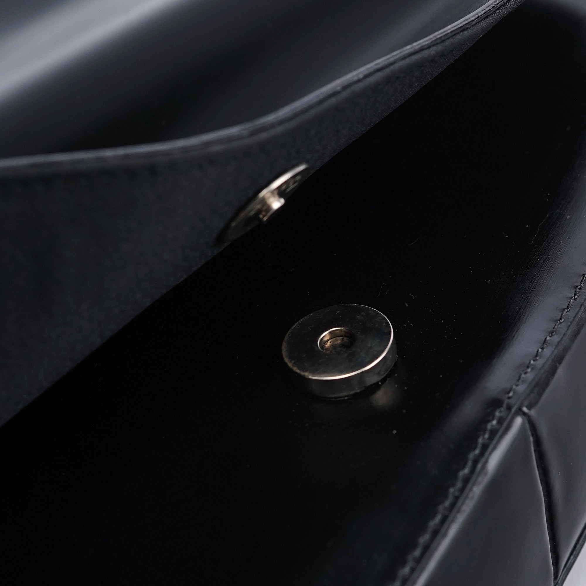 Black Patent Leather Flap Shoulder Bag