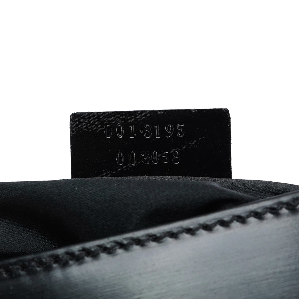 Black Patent Leather Flap Shoulder Bag