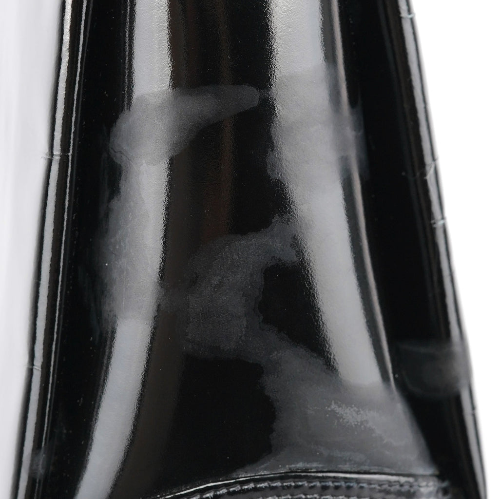 Black Patent Leather G Shoulder Bag