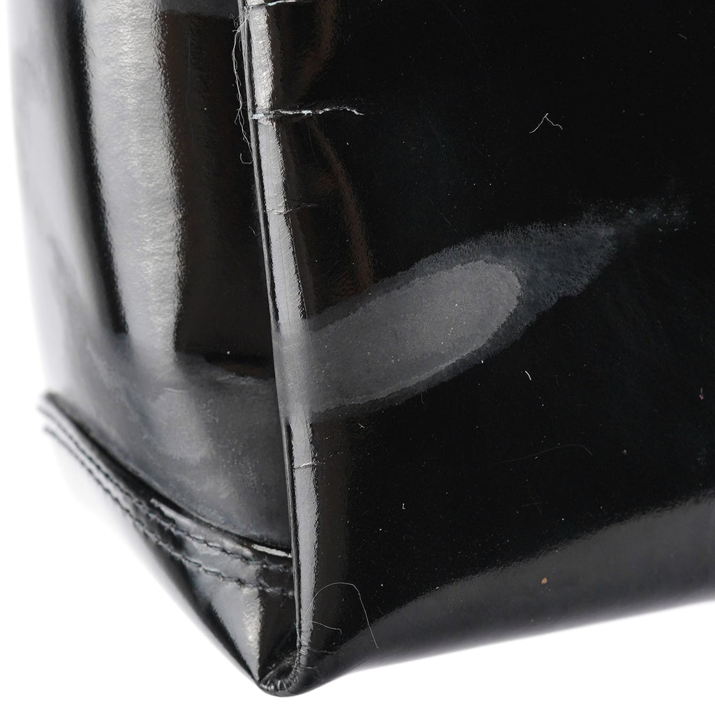Black Patent Leather G Shoulder Bag