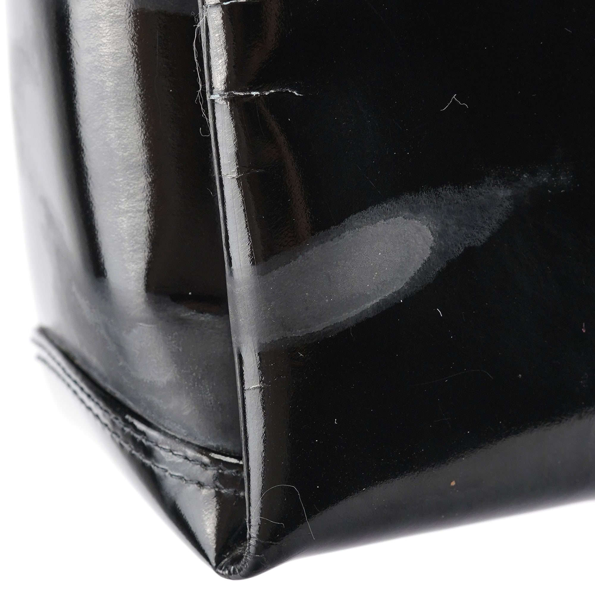 Black Patent Leather G Shoulder Bag