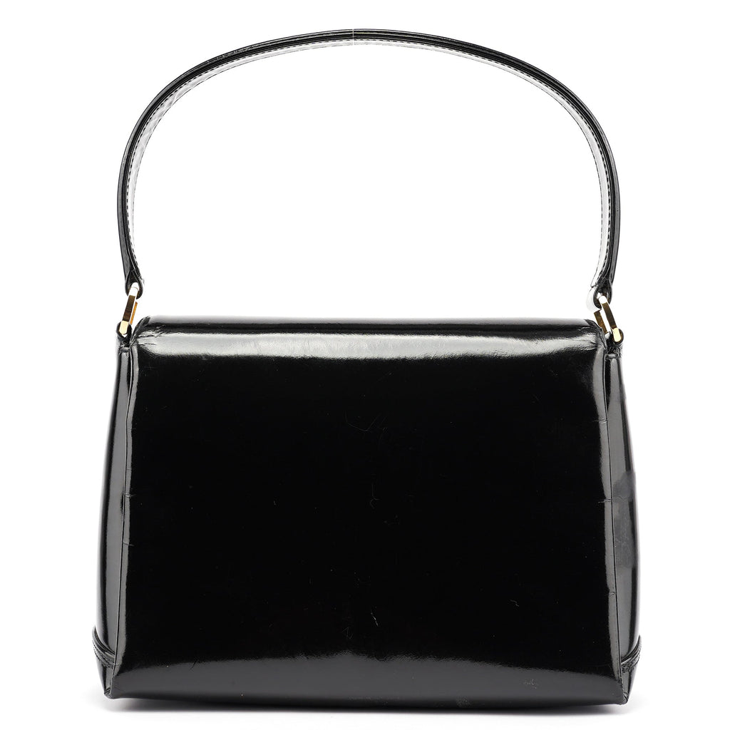 Black Patent Leather G Shoulder Bag