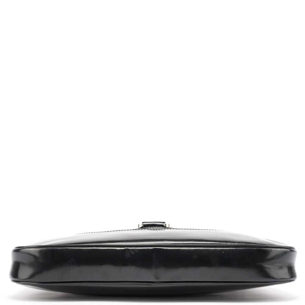 Black Patent Leather Jackie Shoulder Bag