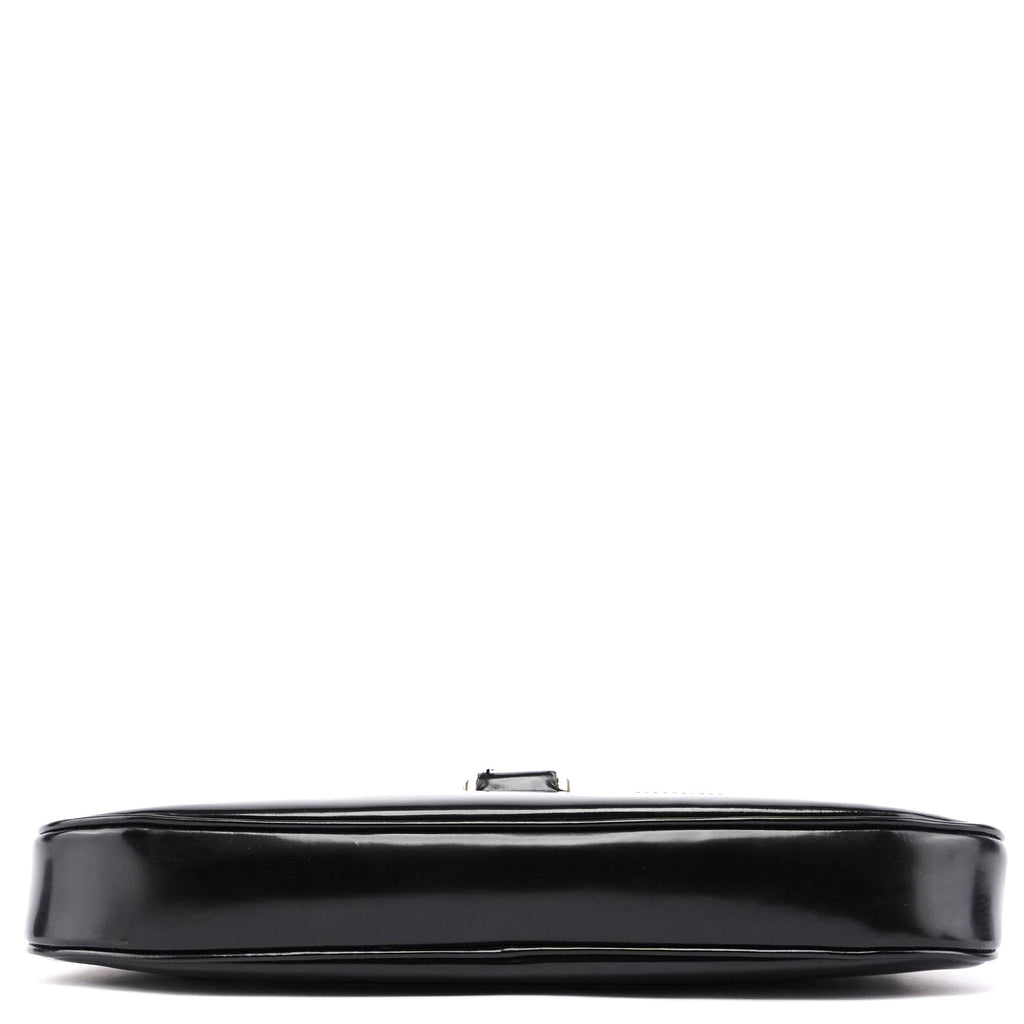 Black Patent Leather Jackie Shoulder Bag