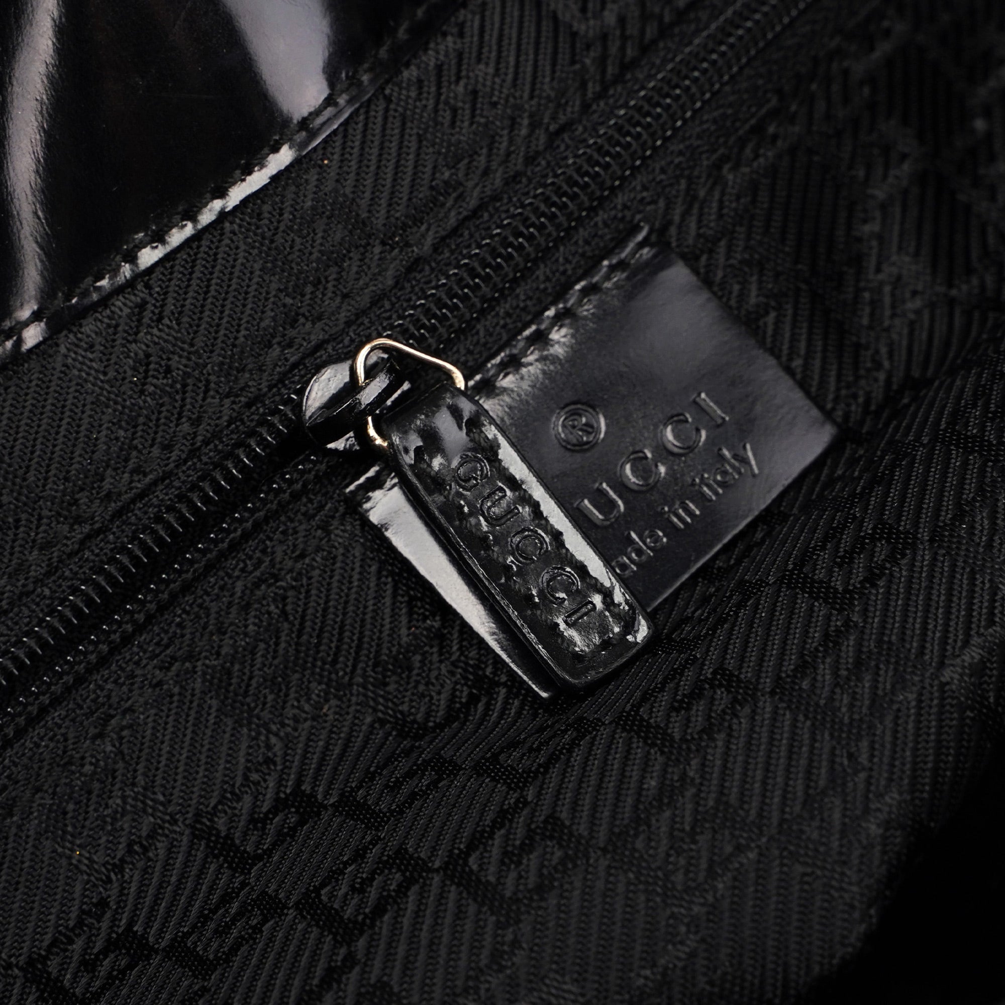Black Patent Leather Jackie Shoulder Bag