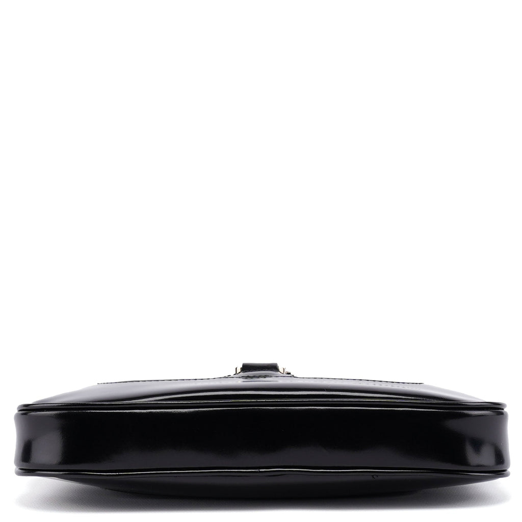 Black Patent Leather Jackie Shoulder Bag