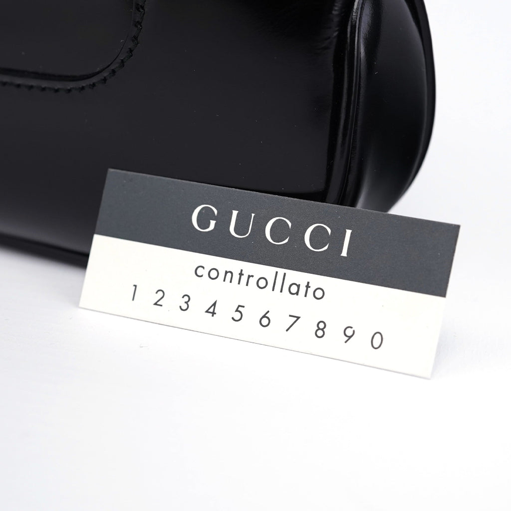Black Patent Leather Jackie Shoulder Bag