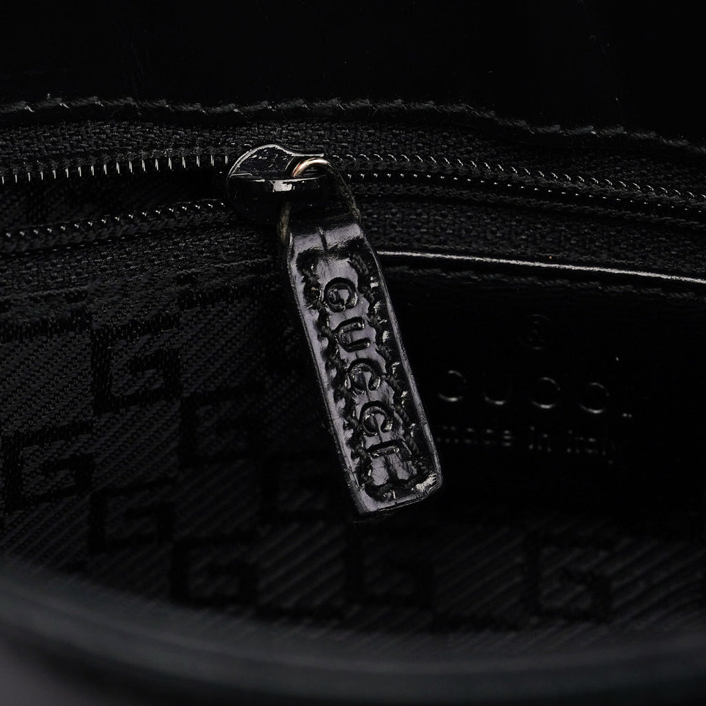 Black Patent Leather Jackie Shoulder Bag