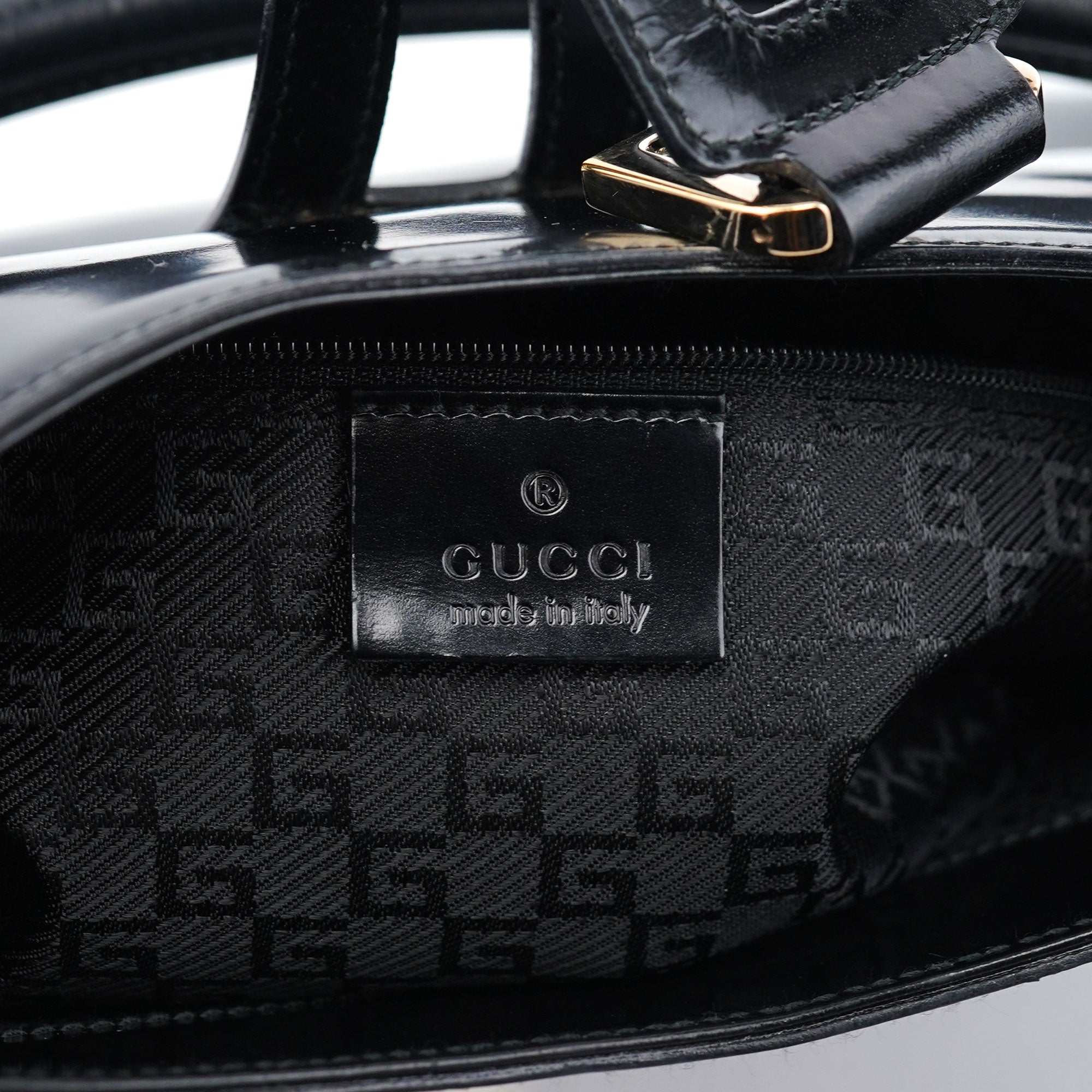 Black Patent Leather Jackie Shoulder Bag