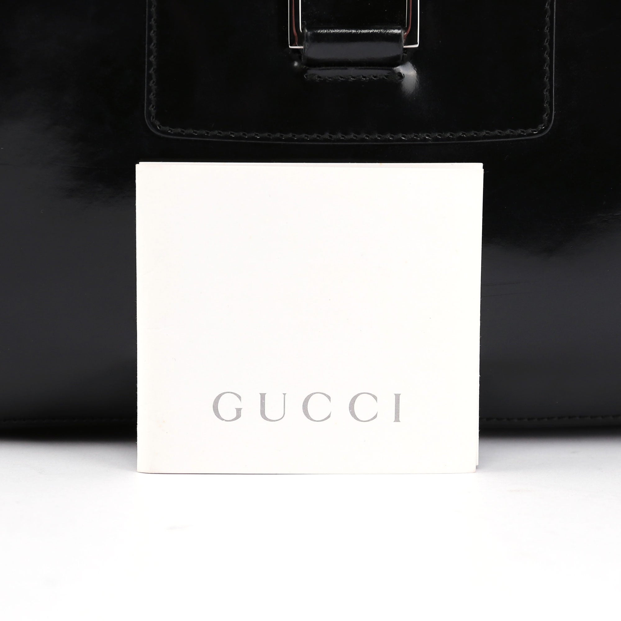 Black Patent Leather Jackie Tote