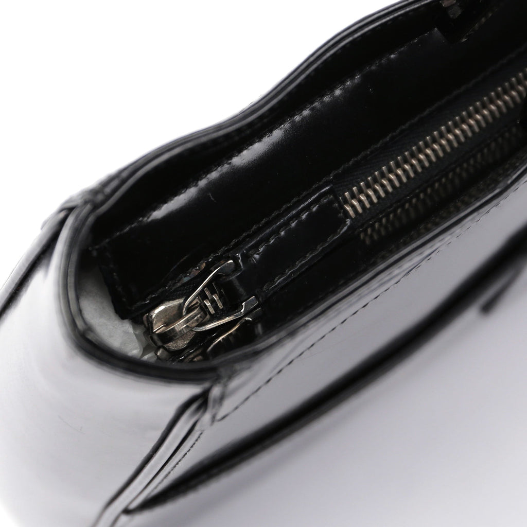 Black Patent Leather Jackie Tote
