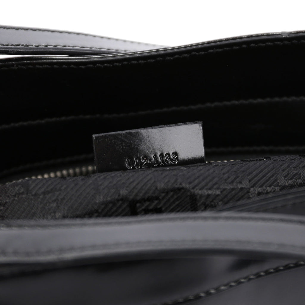 Black Patent Leather Jackie Tote