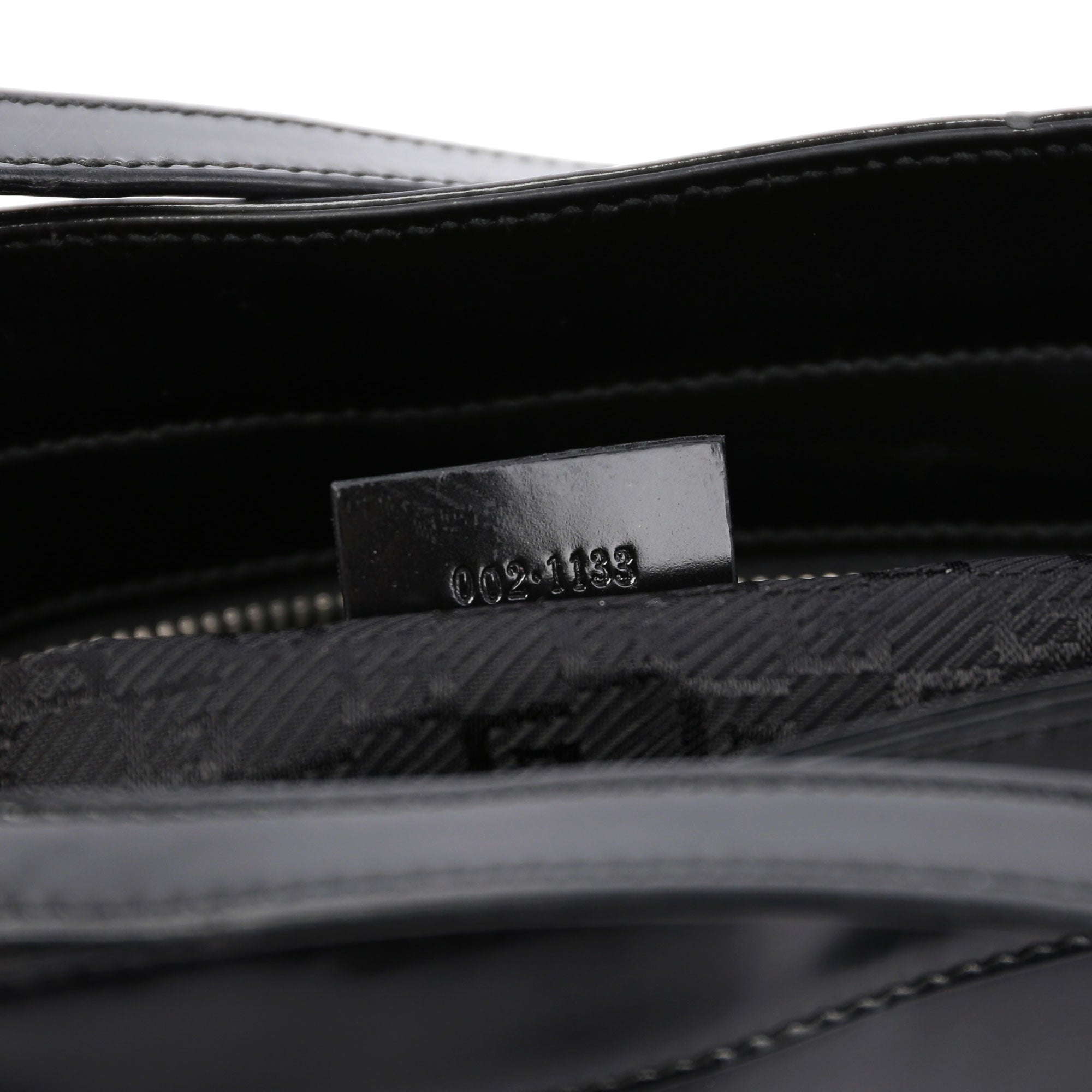 Black Patent Leather Jackie Tote