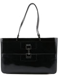 Black Patent Leather Jackie Tote