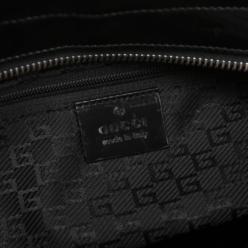 Black Patent Leather Jackie Tote