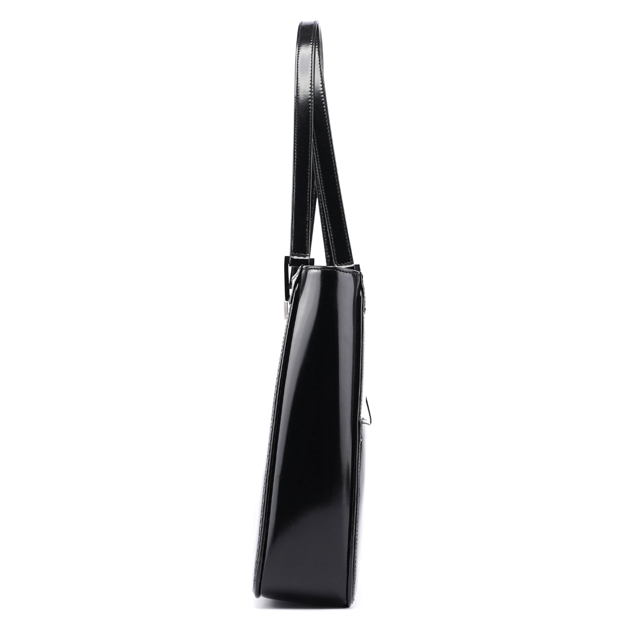 Black Patent Leather Jackie Tote