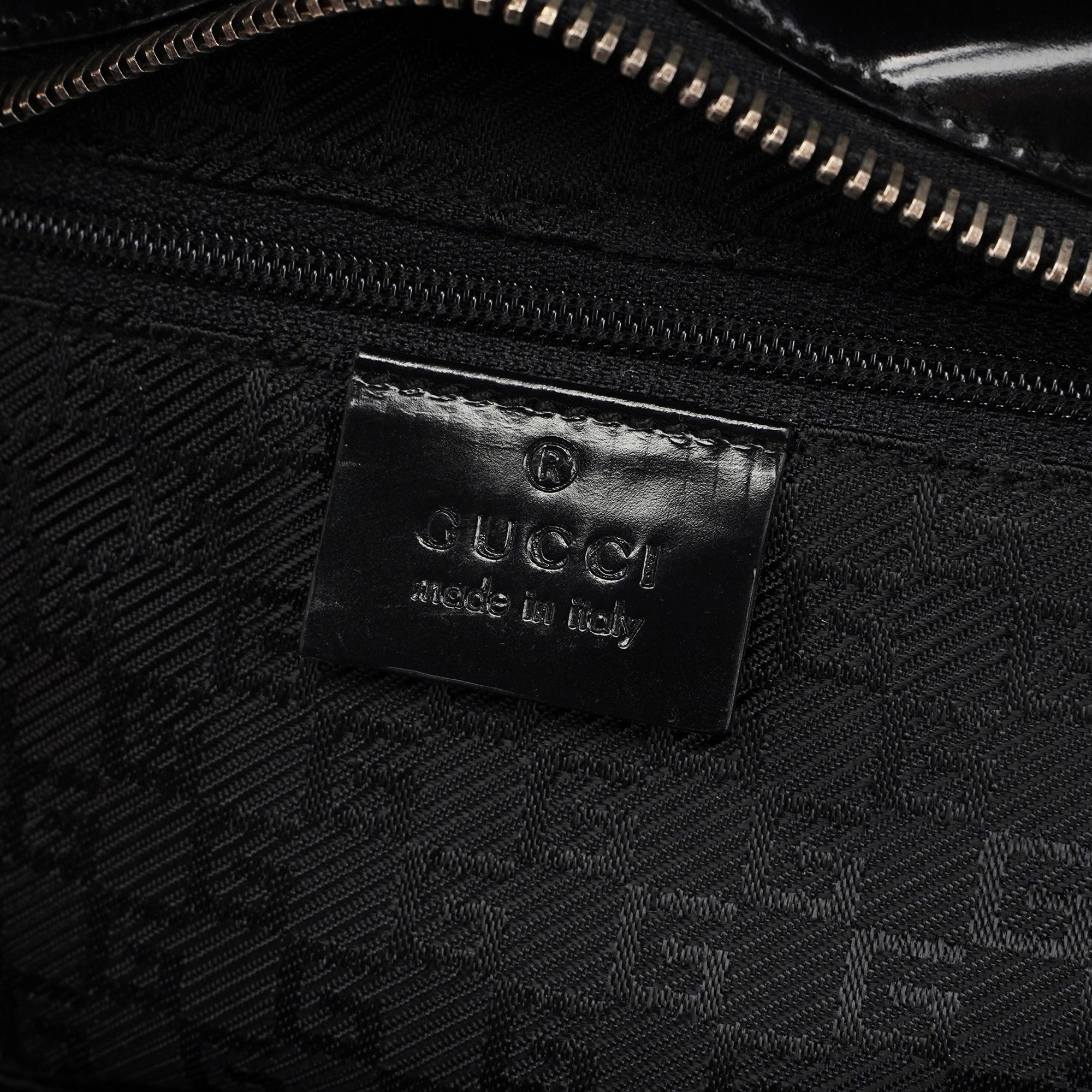 Black Patent Leather Jackie Tote