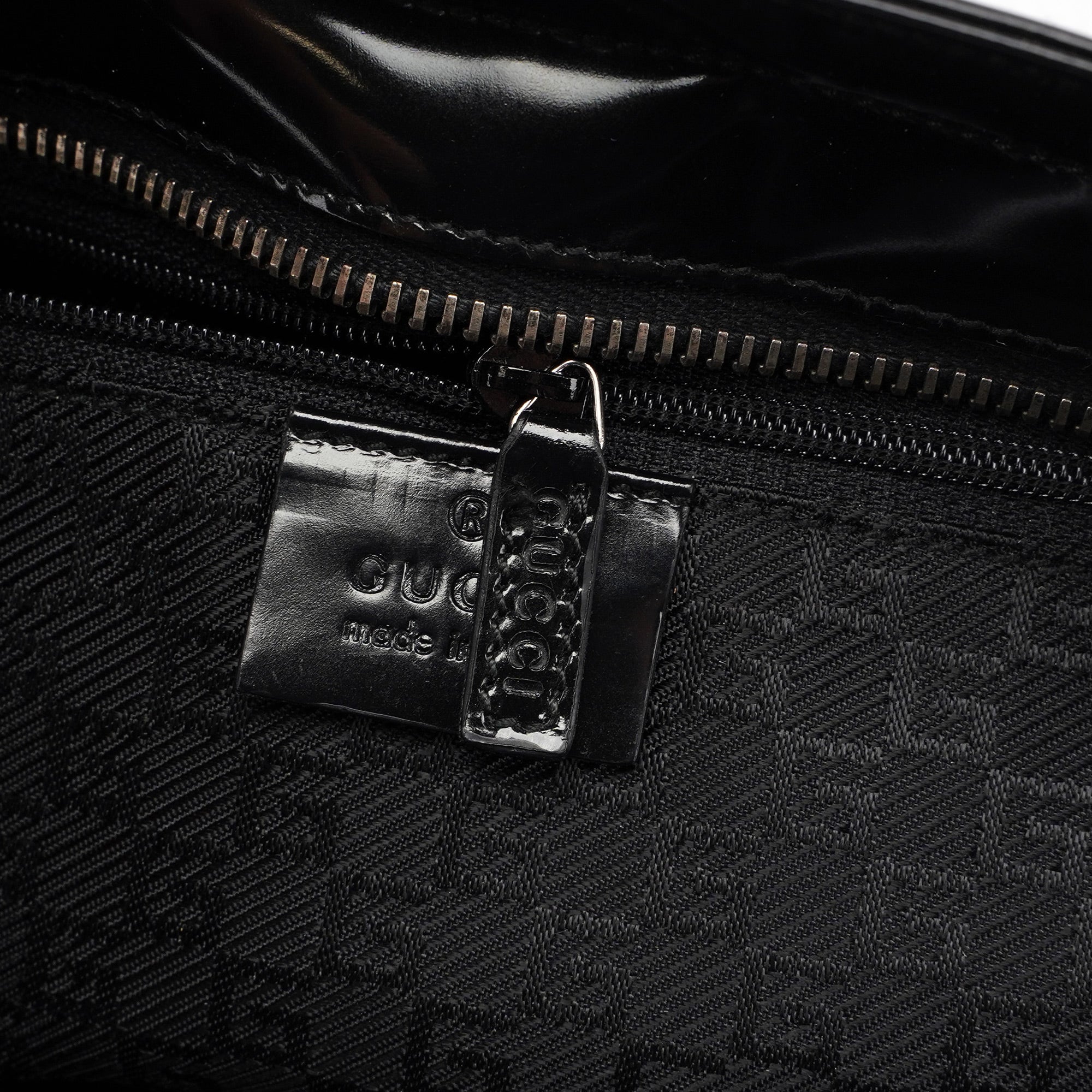 Black Patent Leather Jackie Tote